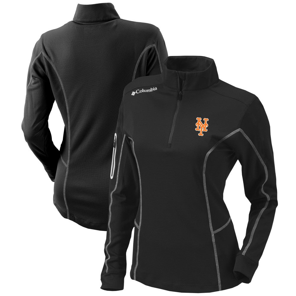 New York Mets Columbia Women's Omni-Wick Shotgun Quarter-Zip Pullover Top Outlet