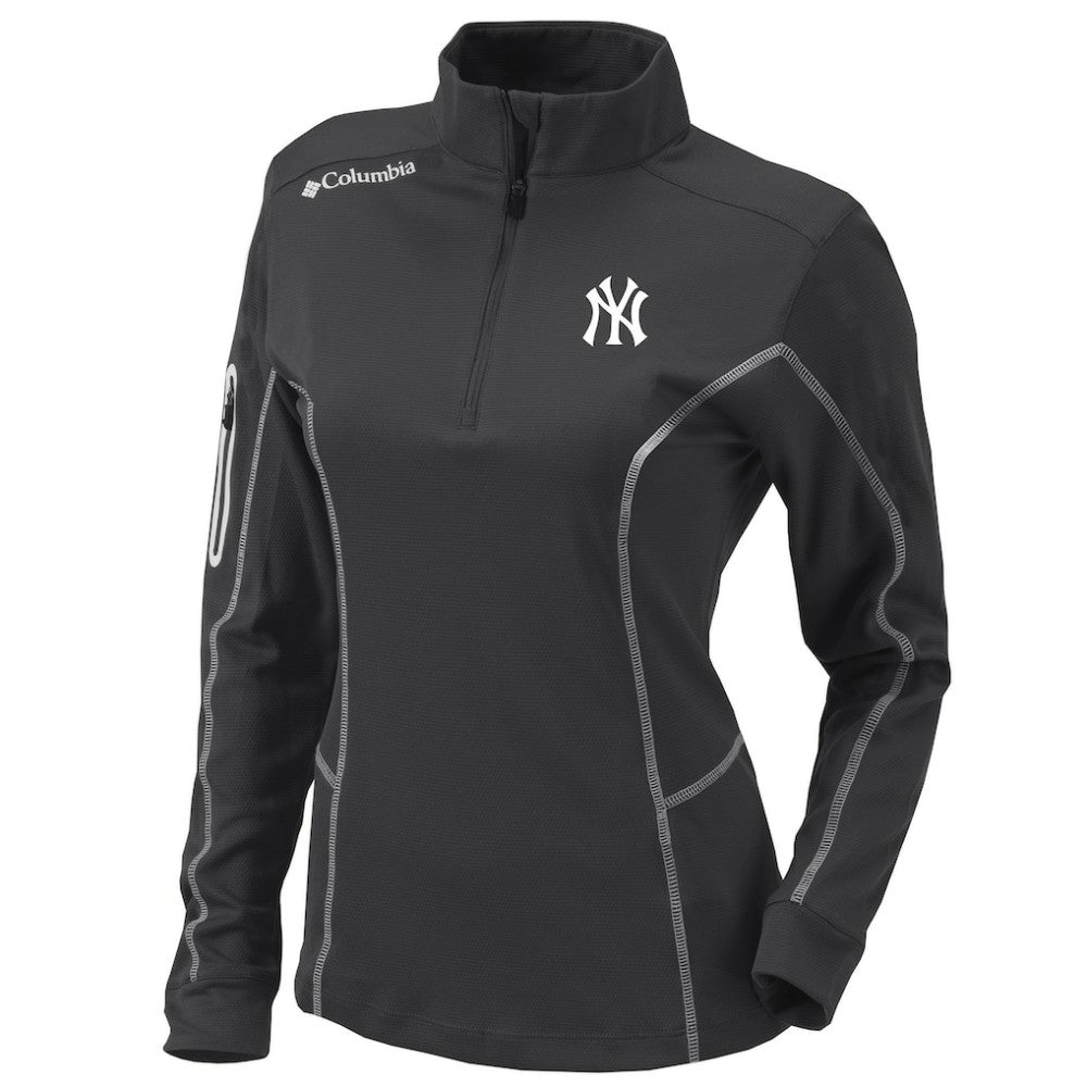 New York Yankees Columbia Women's Omni-Wick Shotgun Quarter-Zip Pullover Top Outlet
