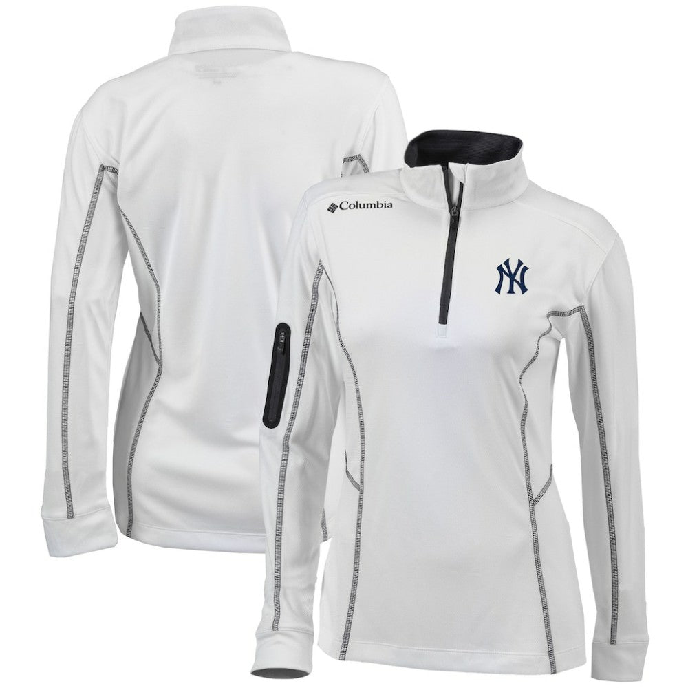 New York Yankees Columbia Women's Omni-Wick Shotgun Quarter-Zip Pullover Top for sale