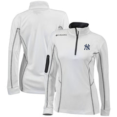 New York Yankees Columbia Women's Omni-Wick Shotgun Quarter-Zip Pullover Top for sale