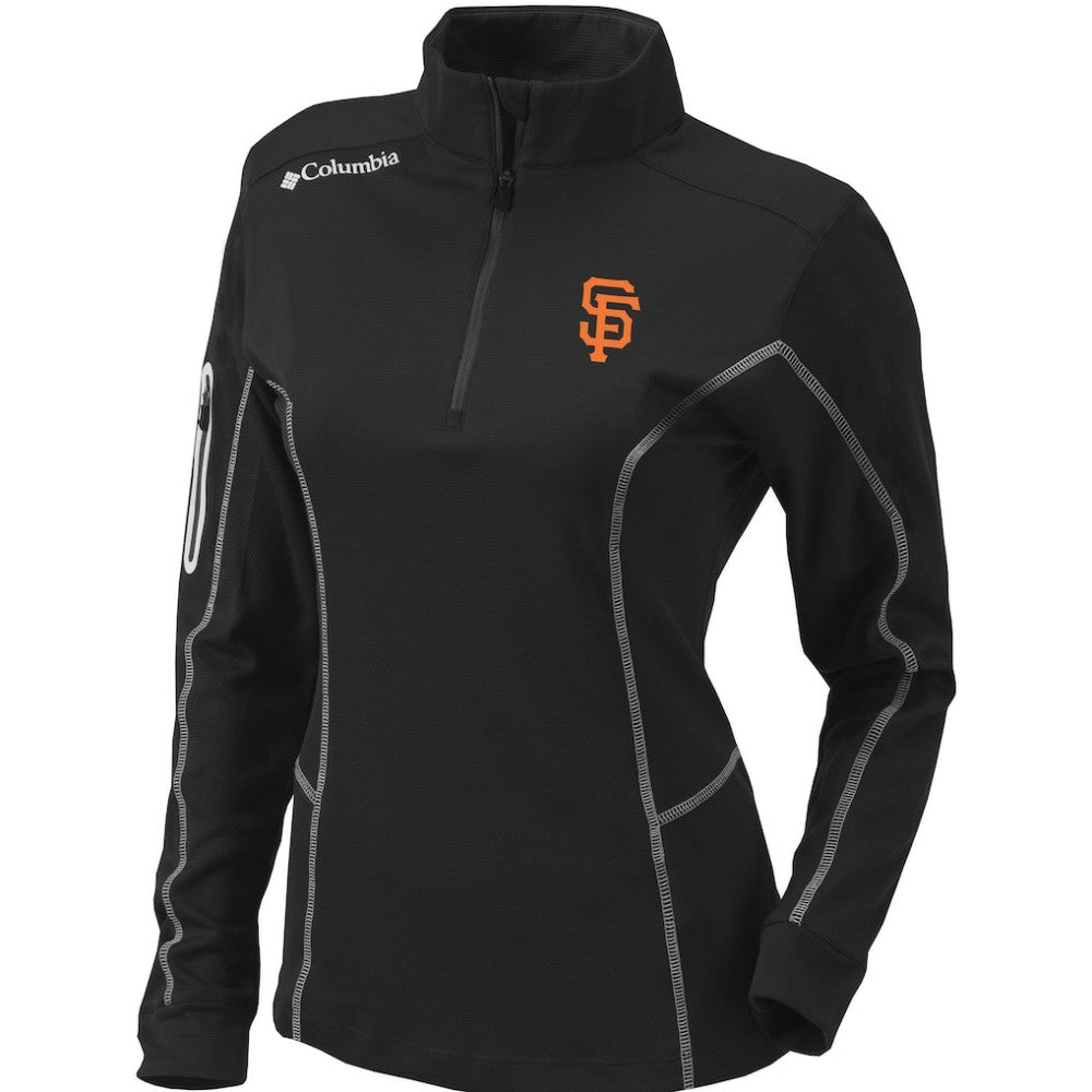 San Francisco Giants Columbia Women's Omni-Wick Shotgun Quarter-Zip Pullover Top Outlet