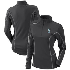 Seattle Mariners Columbia Women's Omni-Wick Shotgun Quarter-Zip Pullover Top Discount