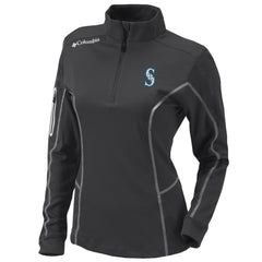Seattle Mariners Columbia Women's Omni-Wick Shotgun Quarter-Zip Pullover Top Discount