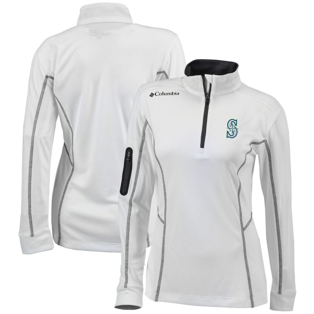 Seattle Mariners Columbia Women's Omni-Wick Shotgun Quarter-Zip Pullover Top Outlet