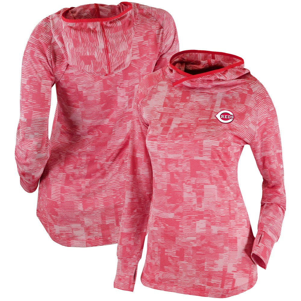 Cincinnati Reds Columbia Women's Omni-Wick Sunday Ball Pullover Hoodie Sale