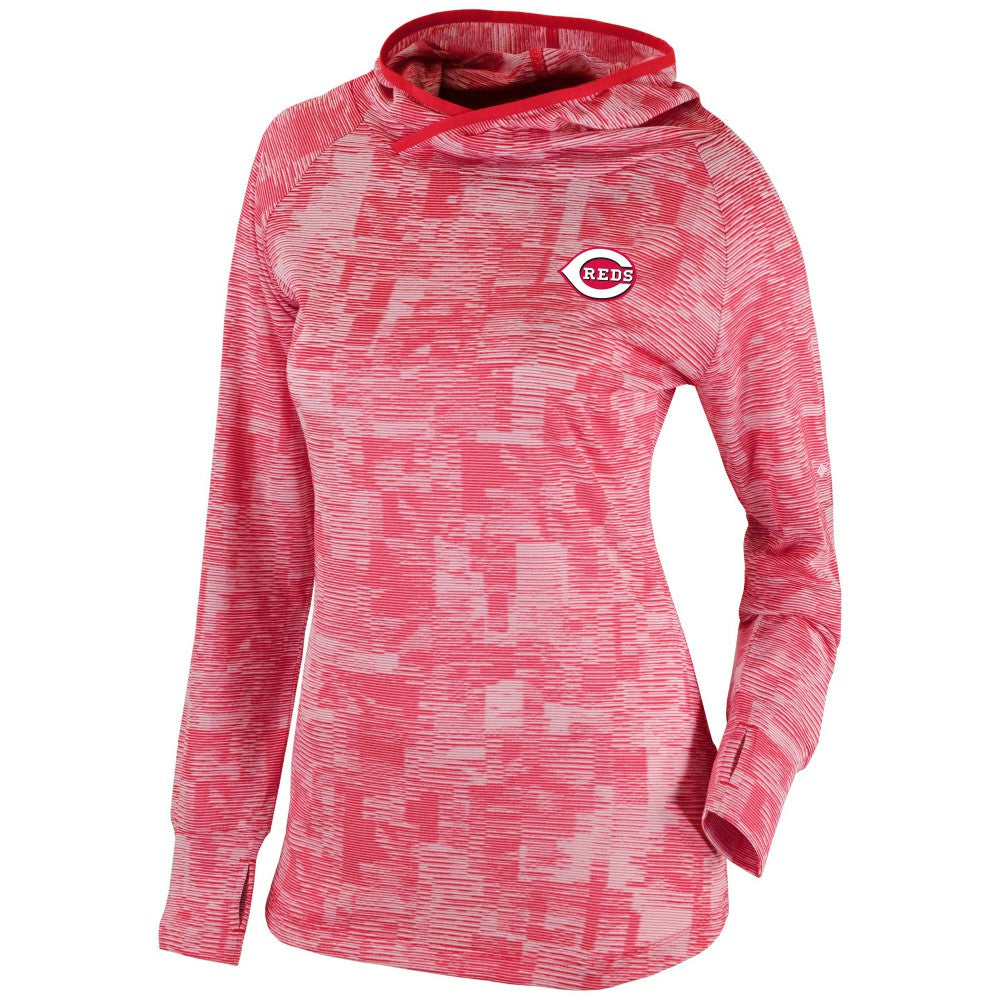 Cincinnati Reds Columbia Women's Omni-Wick Sunday Ball Pullover Hoodie Sale