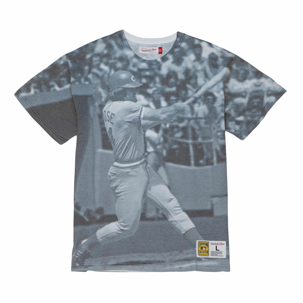 Pete Rose Cincinnati Reds Mitchell & Ness Cooperstown Collection Highlight Sublimated Player Graphic T-Shirt Outlet
