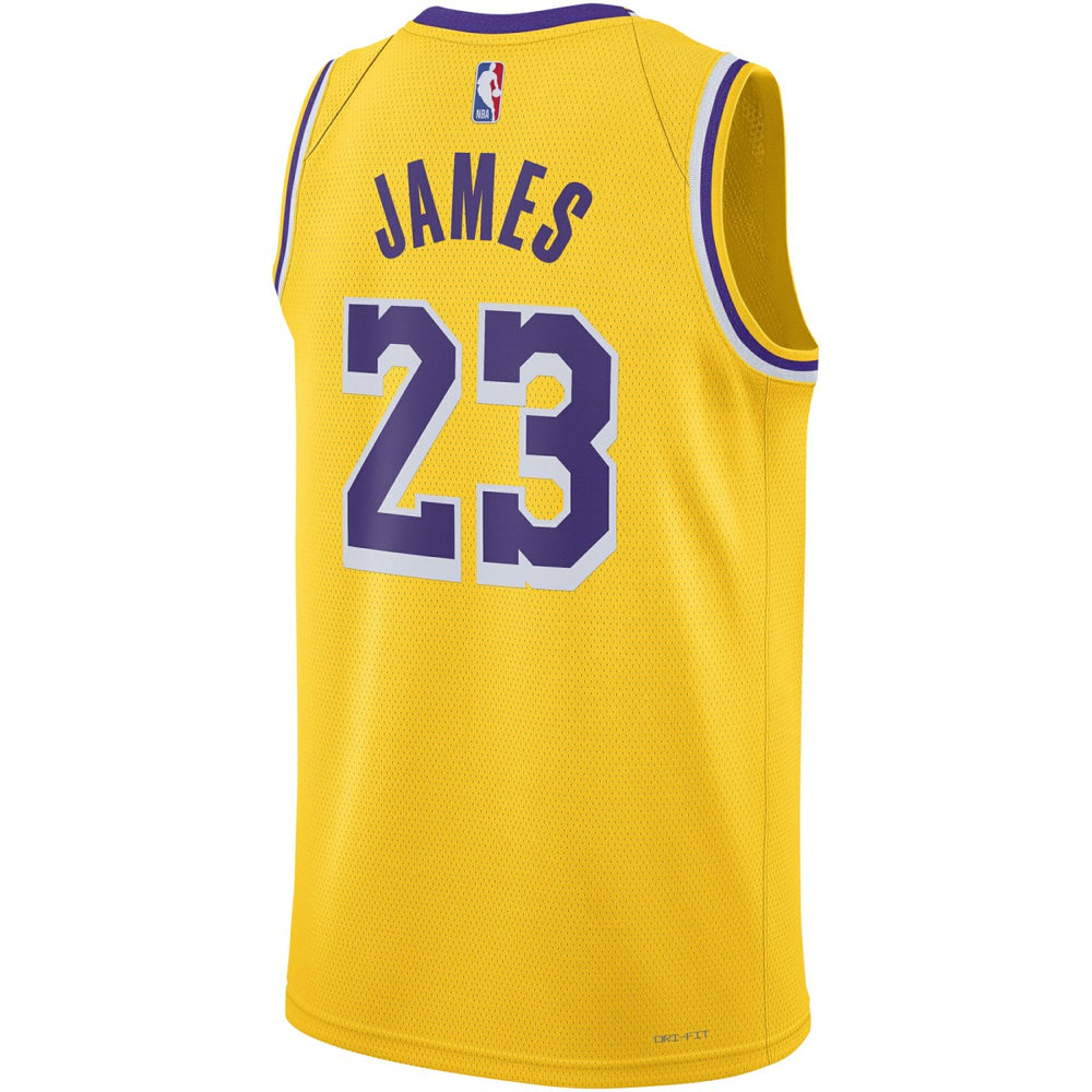 Nike LeBron James Los Angeles Lakers Unisex Swingman Jersey Icon Edition Gold
