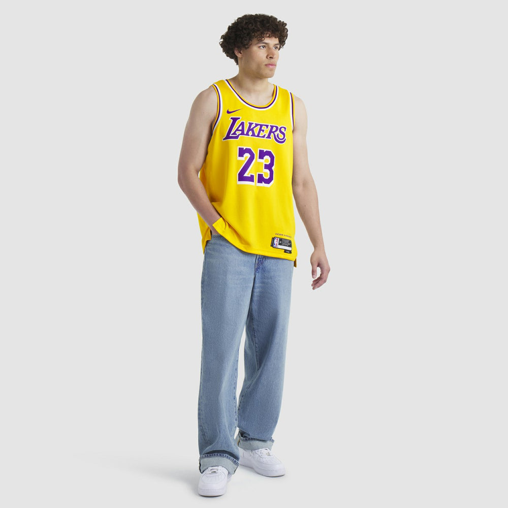 Nike LeBron James Los Angeles Lakers Unisex Swingman Jersey Icon Edition Gold