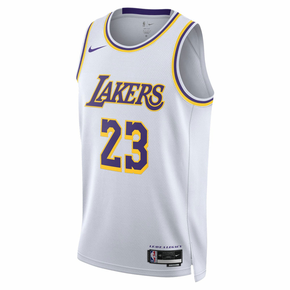 Nike LeBron James Los Angeles Lakers Unisex Swingman Jersey Association Edition White