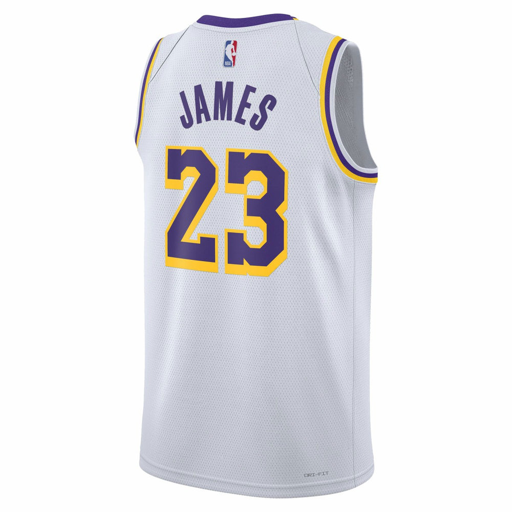 Nike LeBron James Los Angeles Lakers Unisex Swingman Jersey Association Edition White