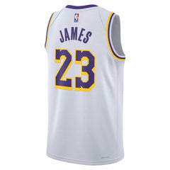 Nike LeBron James Los Angeles Lakers Unisex Swingman Jersey Association Edition White