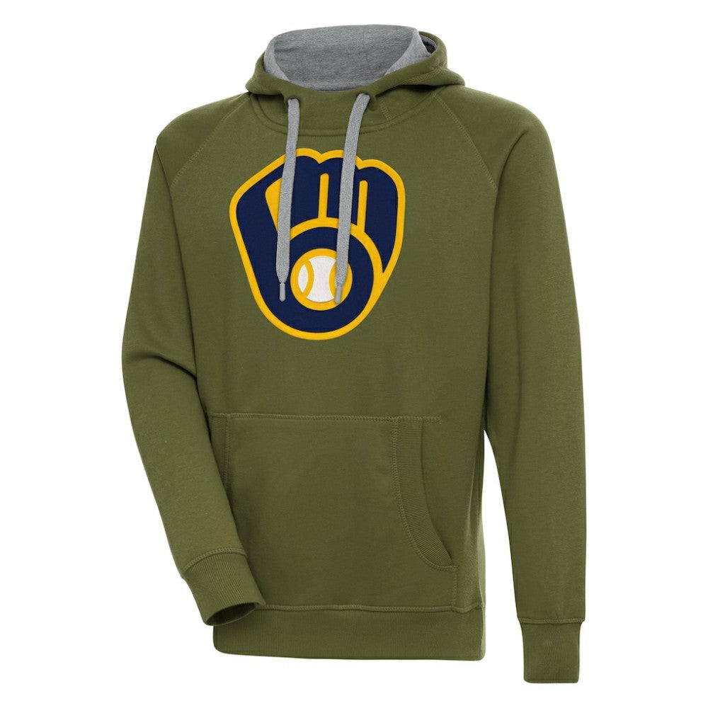 Milwaukee Brewers Antigua Victory Pullover Hoodie Outlet