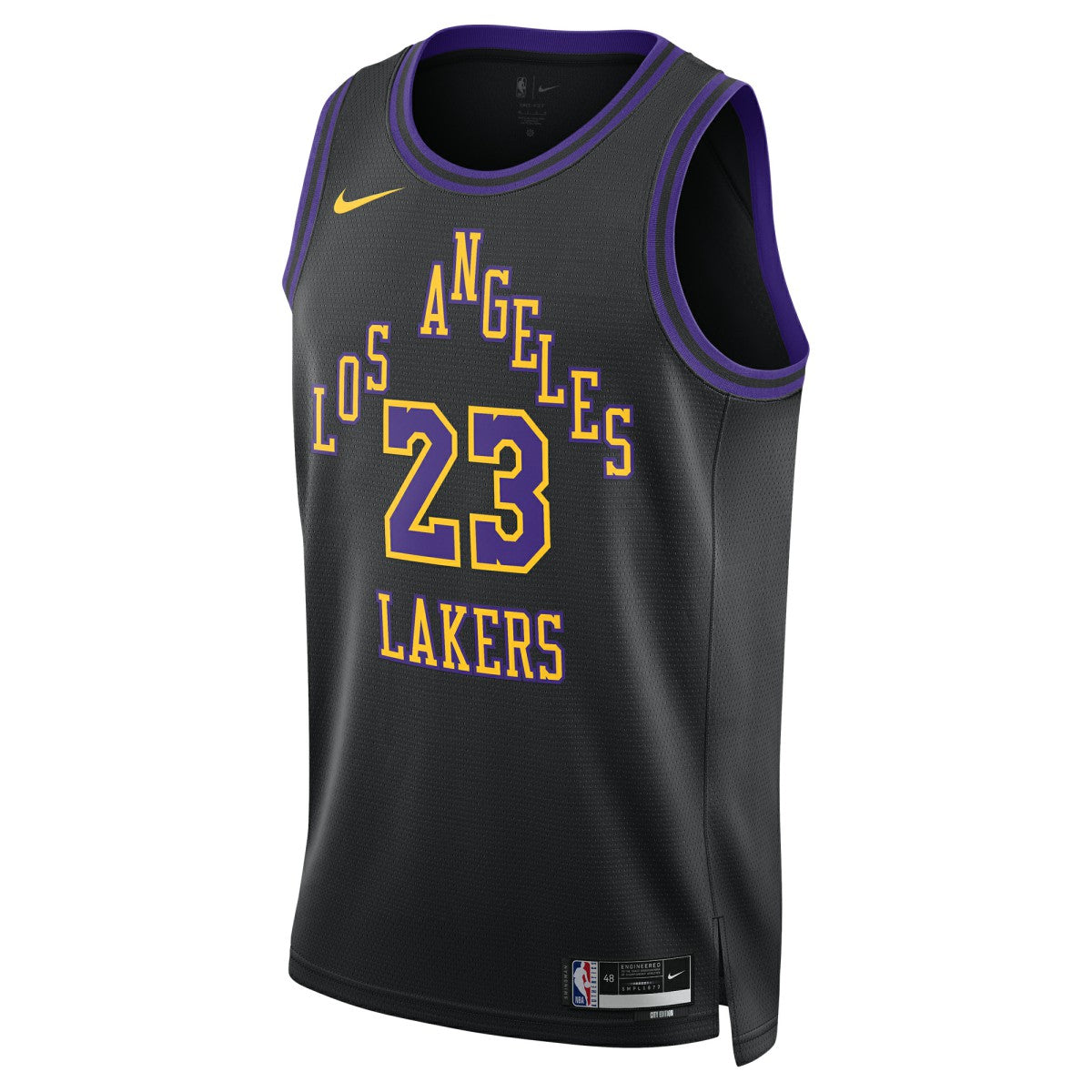 Nike LeBron James Los Angeles Lakers Unisex 2025/26 Swingman Jersey Black City Edition