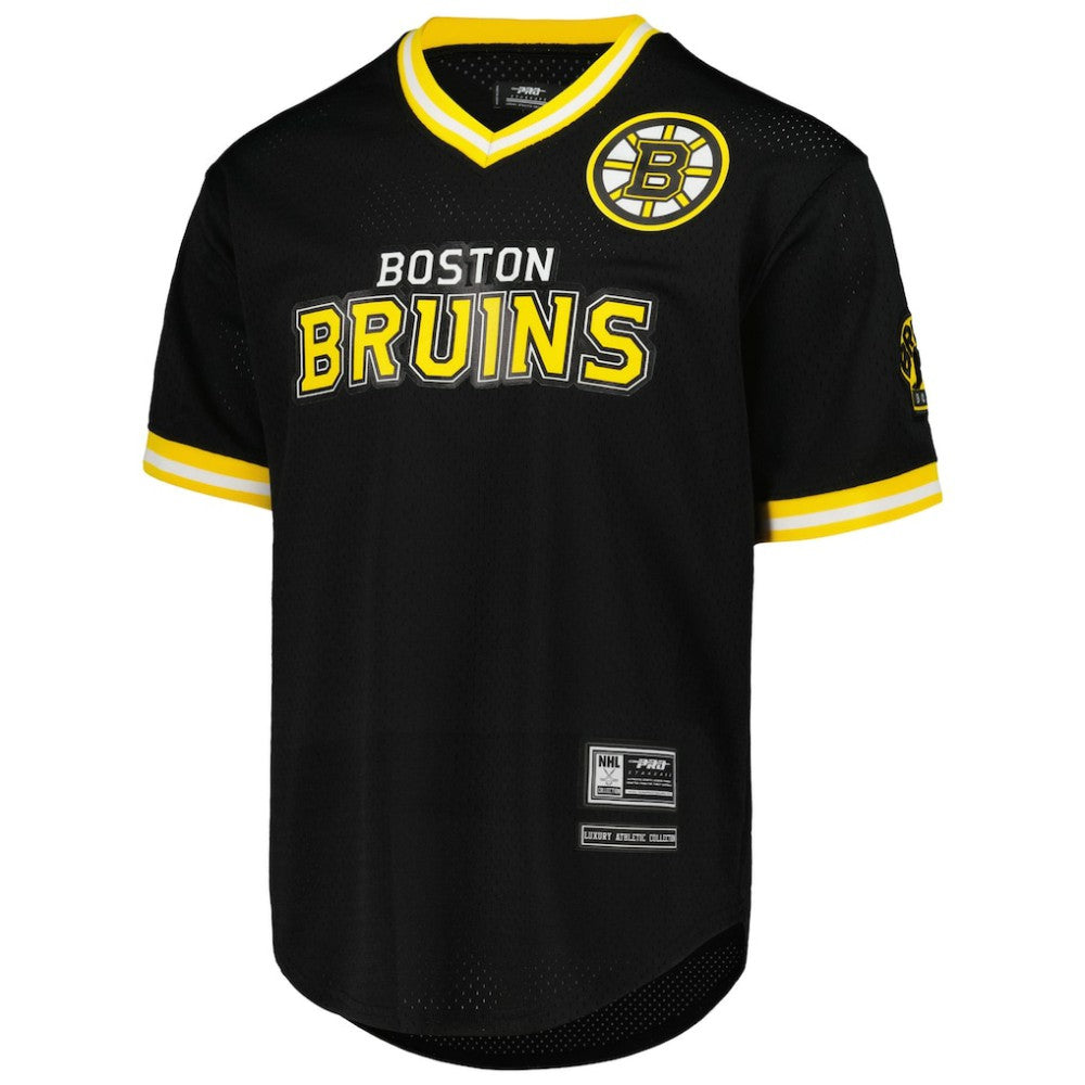 Boston Bruins Pro Standard Classic Mesh V-Neck T-Shirt - Black | NHL near me