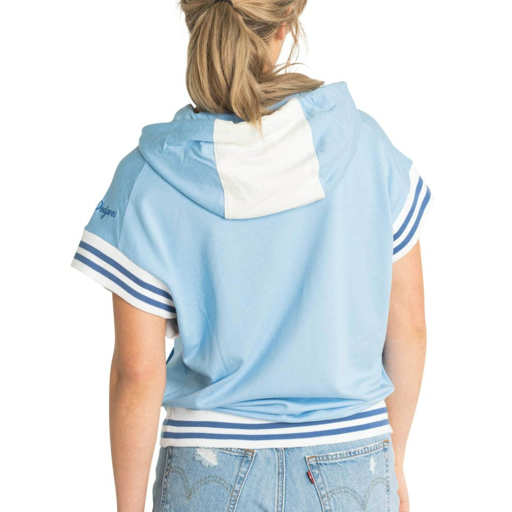Los Angeles Dodgers Lusso Women's Mabel Tri-Blend Short Sleeve Pullover Hoodie Near Me