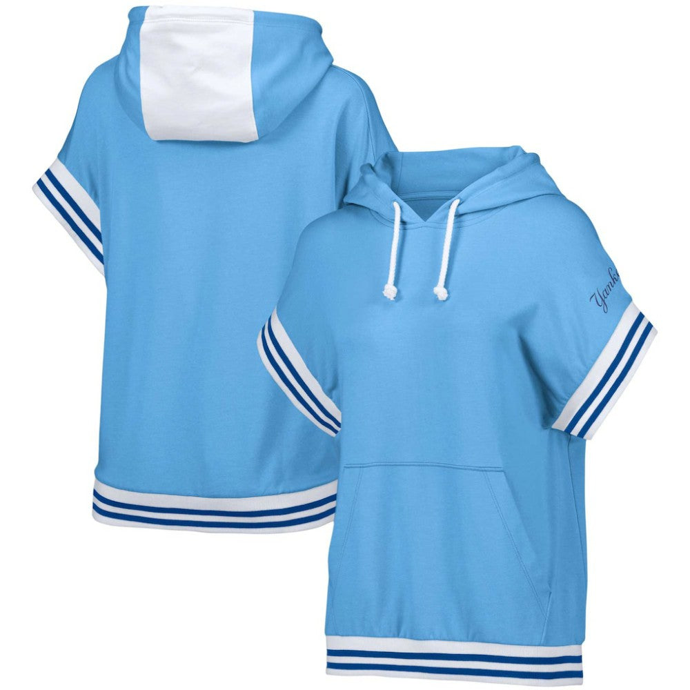 New York Yankees Lusso Women's Mabel Tri-Blend Short Sleeve Pullover Hoodie Online