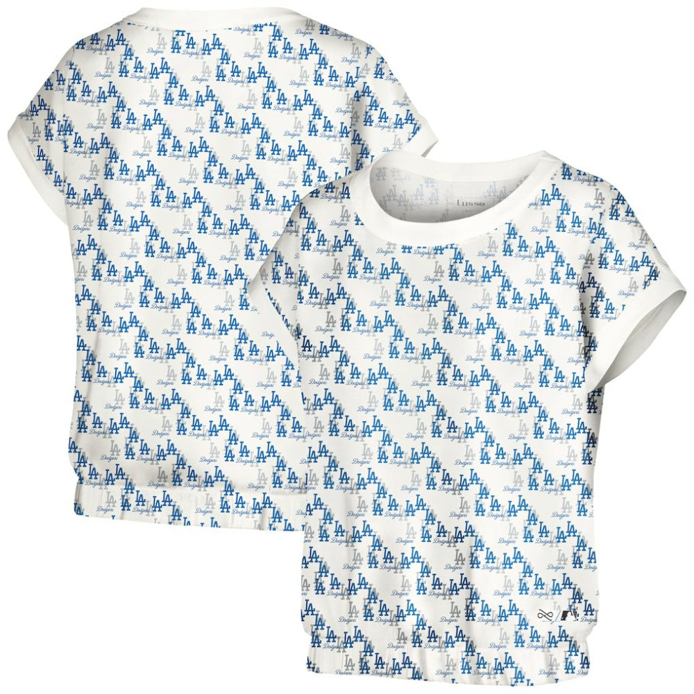 Los Angeles Dodgers Lusso Women's Madge Dolman Tri-Blend T-Shirt for sale