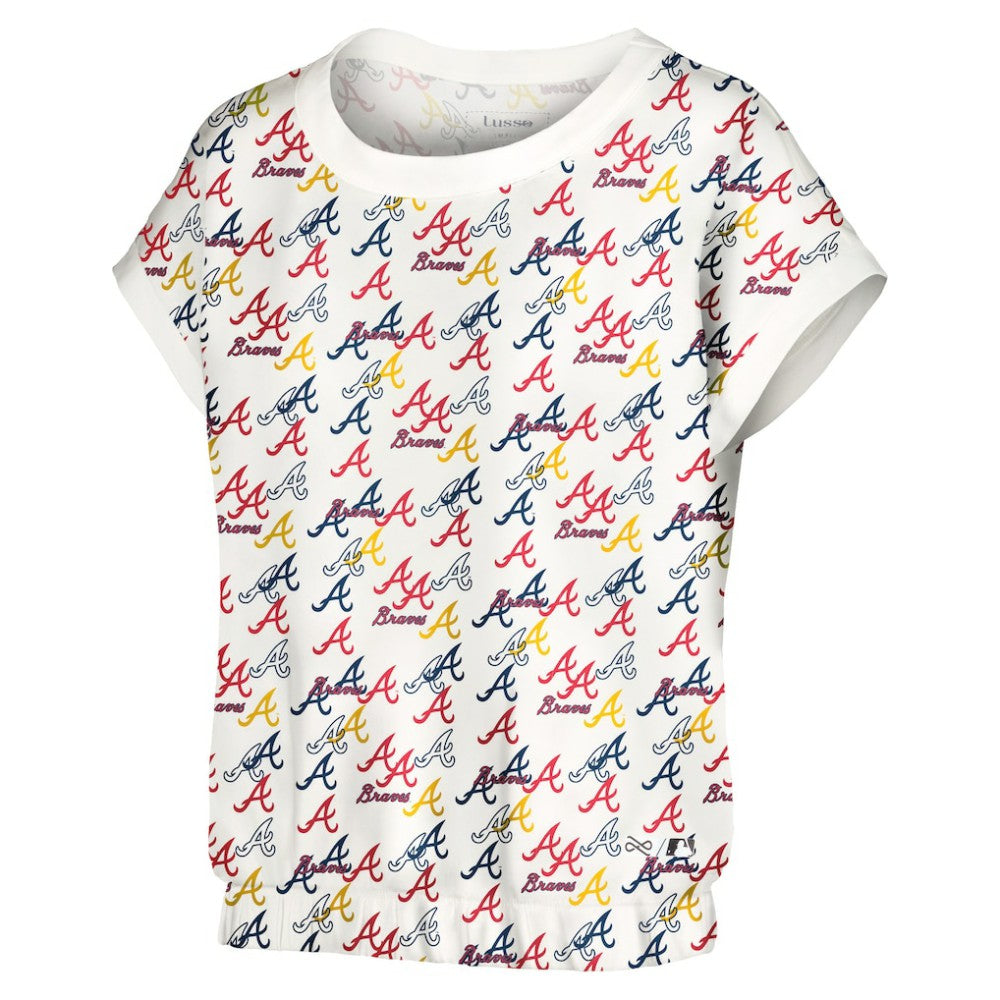 Atlanta Braves Lusso Women's Madge Dolman Tri-Blend T-Shirt for sale