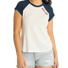 Boston Red Sox Lusso Women's Nikki Raglan T-Shirt Discount