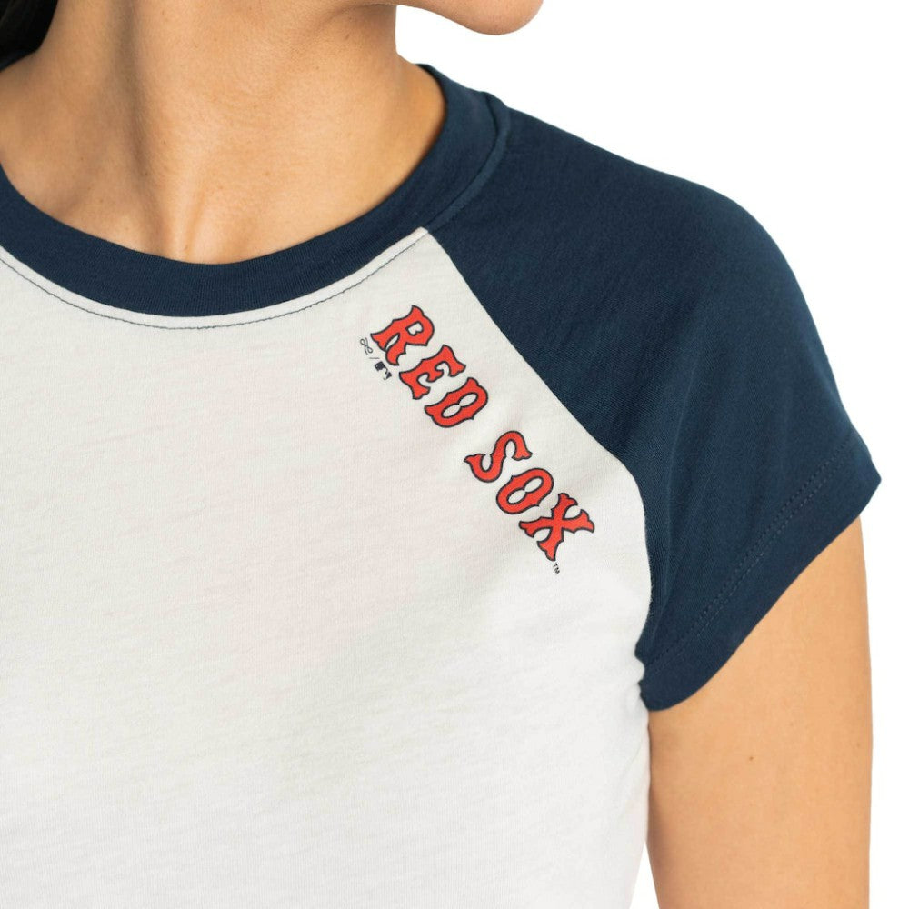 Boston Red Sox Lusso Women's Nikki Raglan T-Shirt Discount