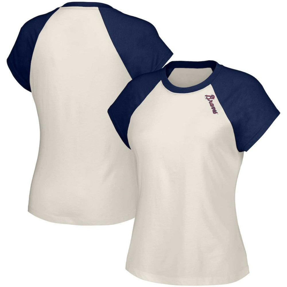 Atlanta Braves Lusso Women's Nikki Raglan T-Shirt Sale