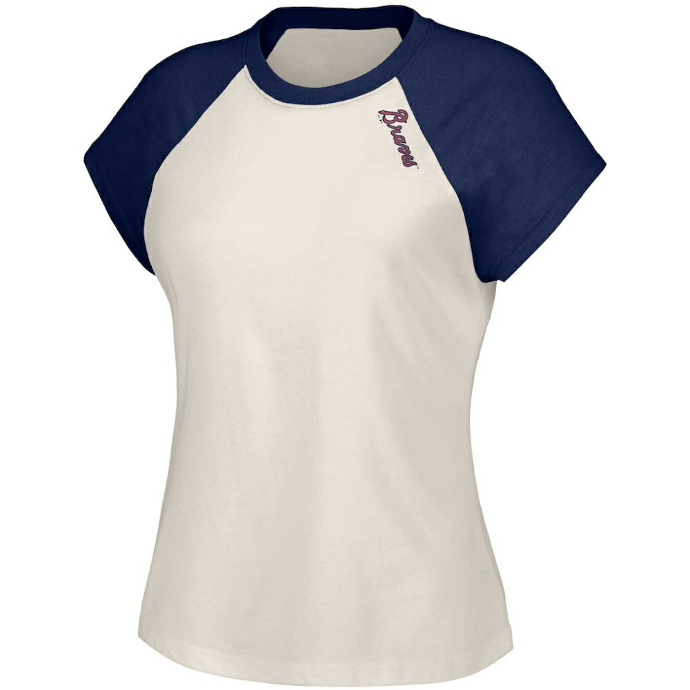 Atlanta Braves Lusso Women's Nikki Raglan T-Shirt Sale