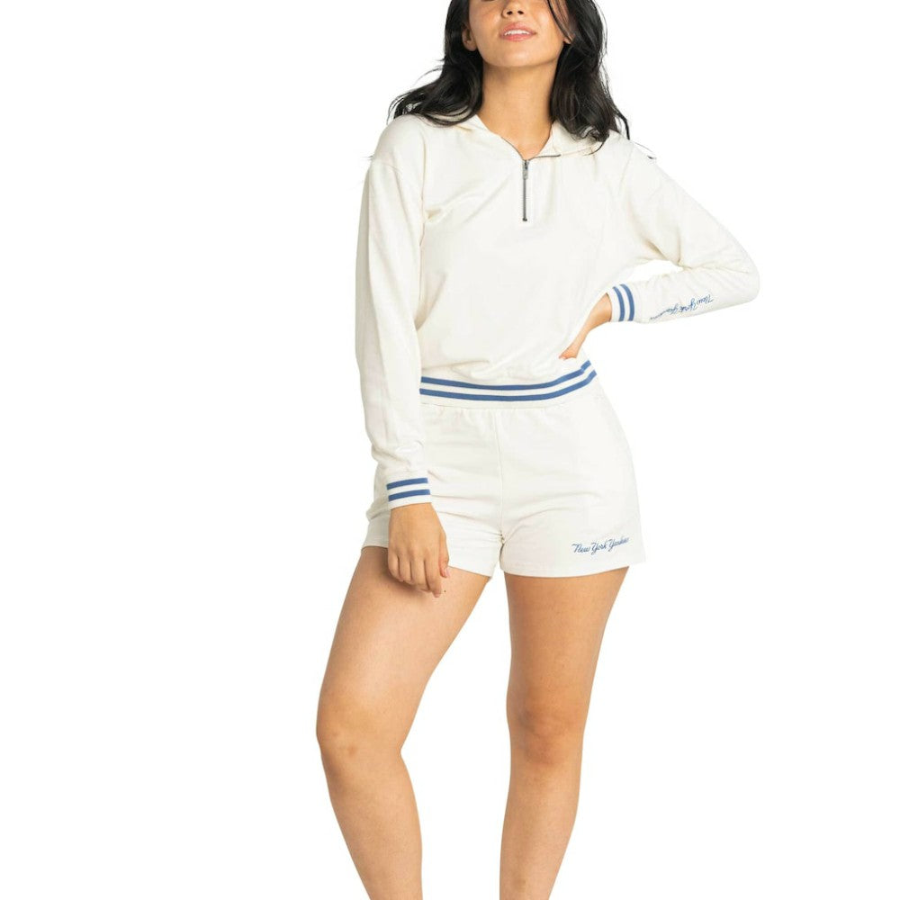 New York Yankees Lusso Women's Magnolia Tri-Blend Quarter-Zip Hoodie for sale