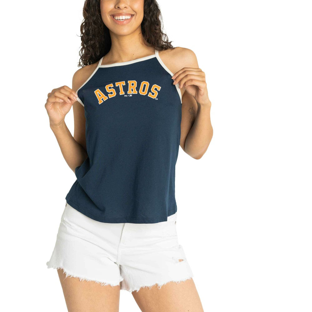 Houston Astros Lusso Women's Nadine Halter Tank Top Online