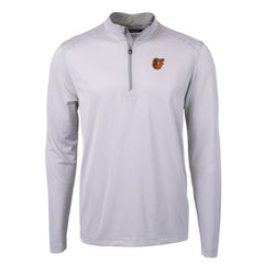 Baltimore Orioles Cutter & Buck Virtue Eco Pique Micro Stripe Recycled Quarter-Zip Pullover Top Online