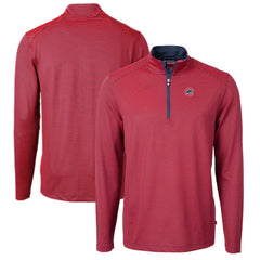 Chicago Cubs Cutter & Buck Virtue Eco Pique Micro Stripe Recycled Quarter-Zip Pullover Top Near Me