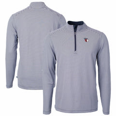 Cleveland Guardians Cutter & Buck Virtue Eco Pique Micro Stripe Recycled Quarter-Zip Pullover Top Online