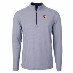 Cleveland Guardians Cutter & Buck Virtue Eco Pique Micro Stripe Recycled Quarter-Zip Pullover Top Online