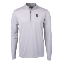 Detroit Tigers Cutter & Buck Virtue Eco Pique Micro Stripe Recycled Quarter-Zip Pullover Top Sale