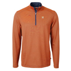 Houston Astros Cutter & Buck Virtue Eco Pique Micro Stripe Recycled Quarter-Zip Pullover Top for sale