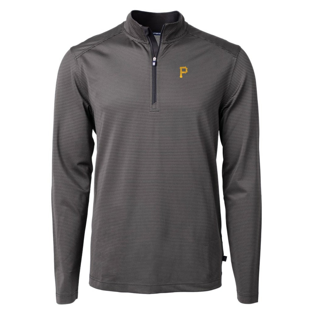 Pittsburgh Pirates Cutter & Buck Virtue Eco Pique Micro Stripe Recycled Quarter-Zip Pullover Top Near Me