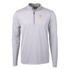 Pittsburgh Pirates Cutter & Buck Virtue Eco Pique Micro Stripe Recycled Quarter-Zip Pullover Top Outlet