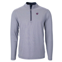 Washington Nationals Cutter & Buck Virtue Eco Pique Micro Stripe Recycled Quarter-Zip Pullover Top Near Me