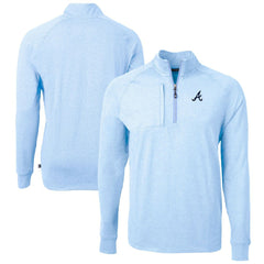 Atlanta Braves Cutter & Buck Adapt Eco Knit Stretch Recycled Quarter-Zip Pullover Top Discount