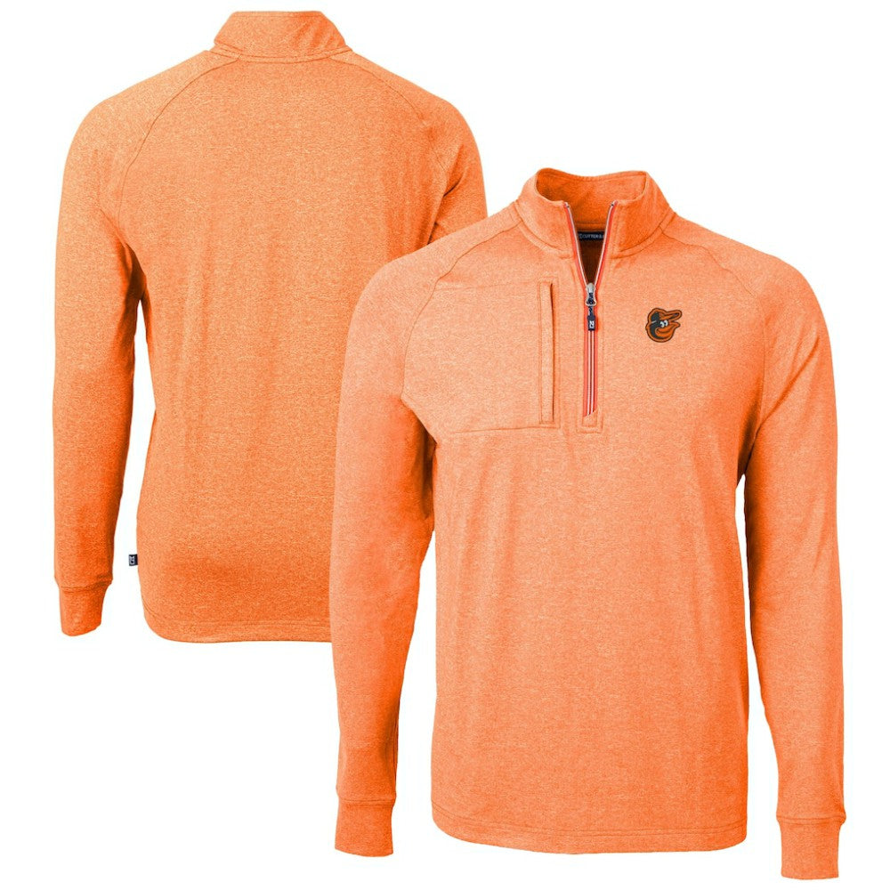 Baltimore Orioles Cutter & Buck Adapt Eco Knit Stretch Recycled Quarter-Zip Pullover Top Online