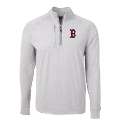 Boston Red Sox Cutter & Buck Adapt Eco Knit Stretch Recycled Quarter-Zip Pullover Top Outlet