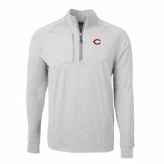 Cincinnati Reds Cutter & Buck Adapt Eco Knit Stretch Recycled Quarter-Zip Pullover Top Sale