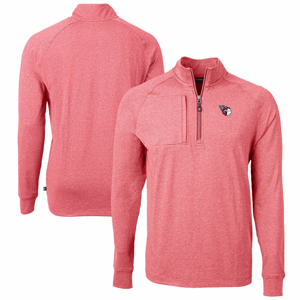 Cleveland Guardians Cutter & Buck Adapt Eco Knit Stretch Recycled Quarter-Zip Pullover Top Online