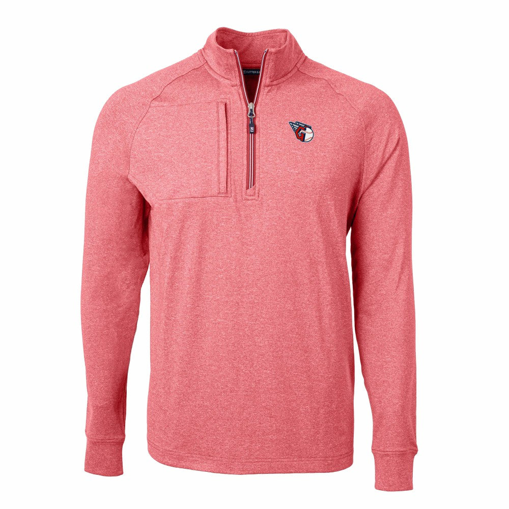 Cleveland Guardians Cutter & Buck Adapt Eco Knit Stretch Recycled Quarter-Zip Pullover Top Online