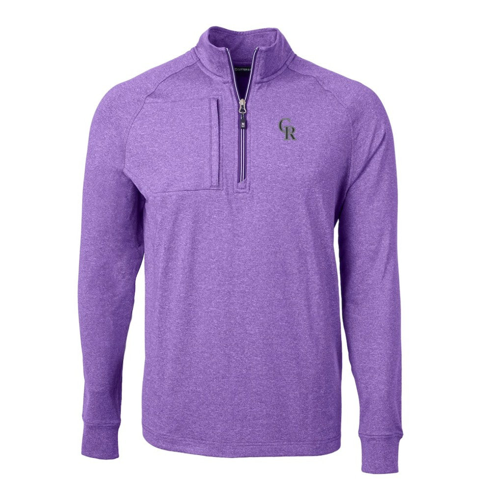 Colorado Rockies Cutter & Buck Adapt Eco Knit Stretch Recycled Quarter-Zip Pullover Top Online