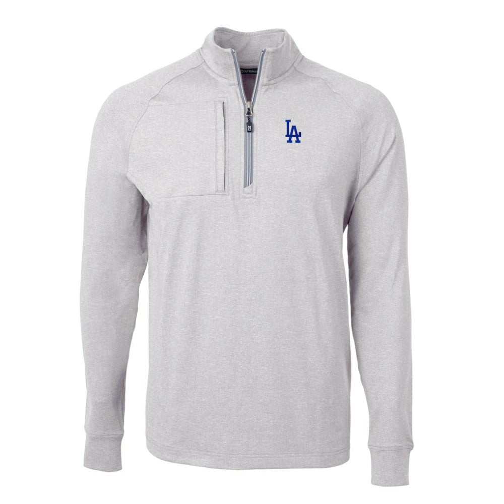 Los Angeles Dodgers Cutter & Buck Adapt Eco Knit Stretch Recycled Quarter-Zip Pullover Top Online