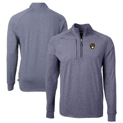 Milwaukee Brewers Cutter & Buck Adapt Eco Knit Stretch Recycled Quarter-Zip Pullover Top Sale