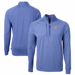 New York Mets Cutter & Buck Adapt Eco Knit Stretch Recycled Quarter-Zip Pullover Top Sale