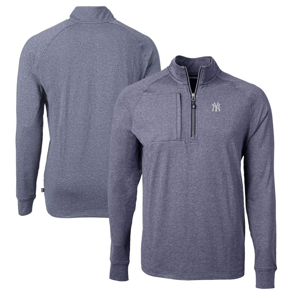 New York Yankees Cutter & Buck Adapt Eco Knit Stretch Recycled Quarter-Zip Pullover Top Near Me