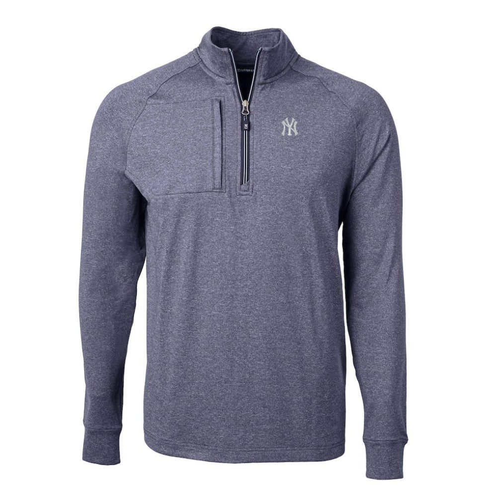New York Yankees Cutter & Buck Adapt Eco Knit Stretch Recycled Quarter-Zip Pullover Top Near Me